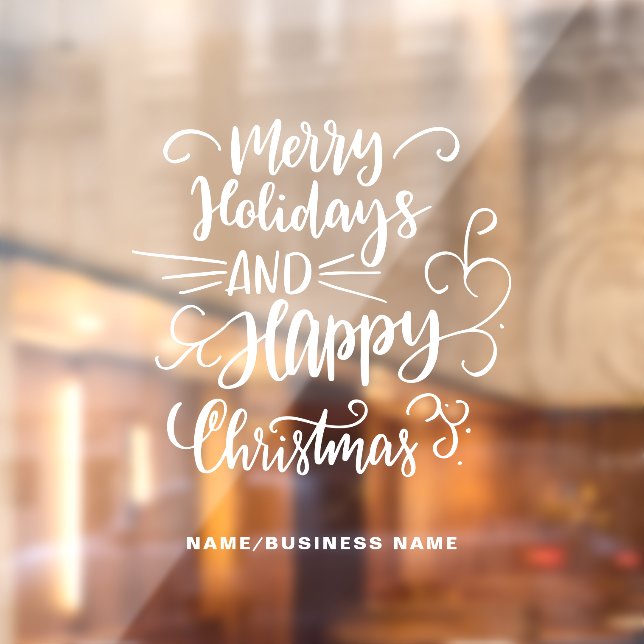 Name der kalligraphischen Weihnachtsgesellschaft Fensteraufkleber (Blatt 2)