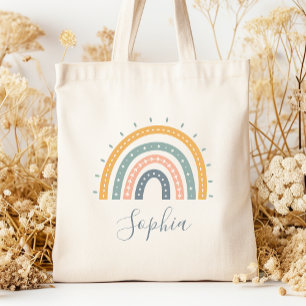 Name der Kinder Boho Pastell Erdtöne Tragetasche