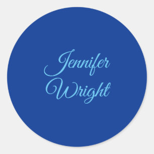 Name der klassischen Schlichten Luftwaffe Blue Runder Aufkleber