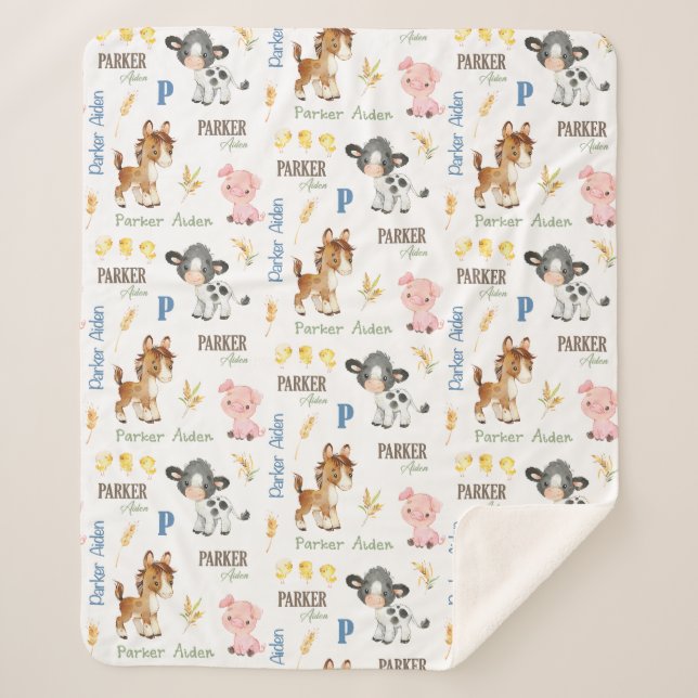 Name der landwirtschaftlichen Tiere Wiederholung d Sherpadecke (Vorderseite)