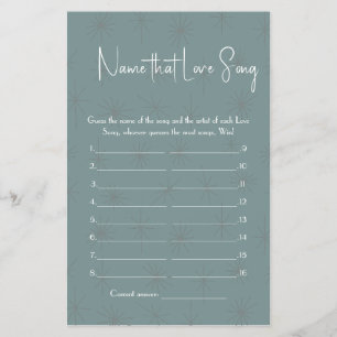 Name der Liebe Song Dusche Game Flyer