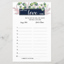 Name der Liebe Song Pampas Grass Showspielkarte Flyer