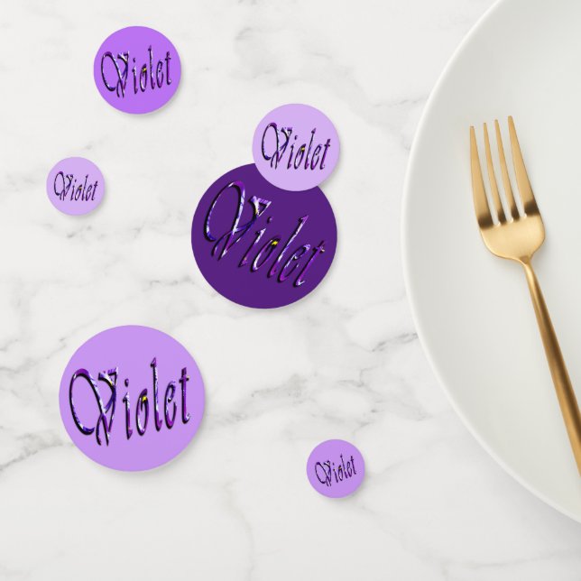 Name der lila Blumenrübe, Konfetti (Gruppe)