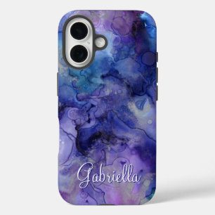 Name der lila und blauen Galaxie iPhone 16 Hülle