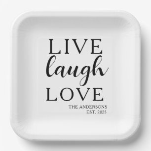 Name der Live-Lagh-Liebe zum Jahrestag Pappteller