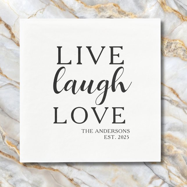 Name der Live-Lagh-Liebe zum Jahrestag Serviette (Von Creator hochgeladen)