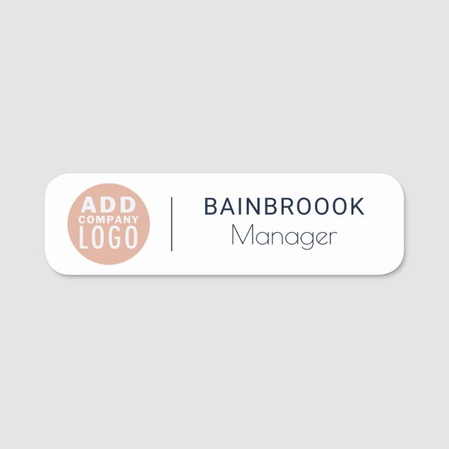 Name der Logomitarbeiter und Name der Konferenz-ID Namensschild (Vorderseite)