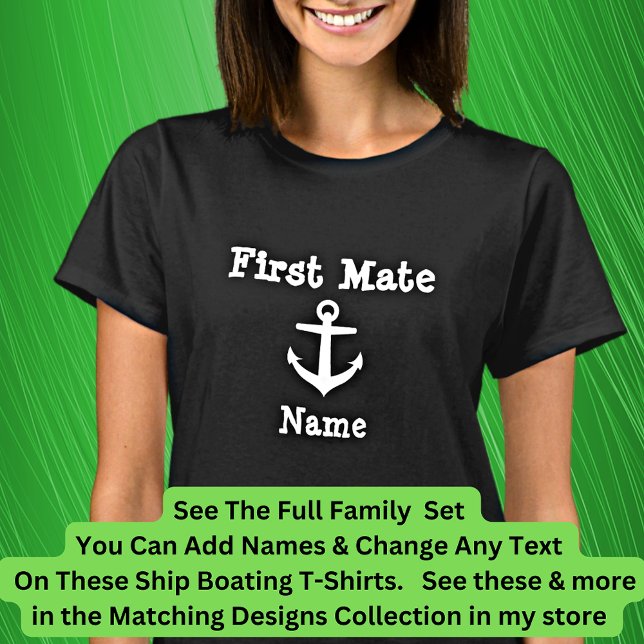 Name der Match-Familie für das Ankerboot hinzufüge T-Shirt (Von Creator hochgeladen)