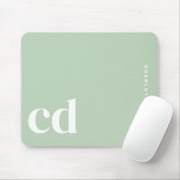 Name der Minimalistischen hellgrünen Monogramm