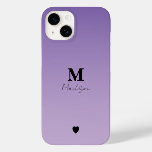 Name der Minimalistischen Lilac-Monogramm Case-Mate iPhone 14 Hülle