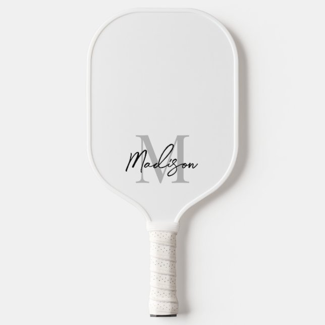 Name der Minimalistischen, modernen, schwarzen Sch Pickleball Schläger (Vorderseite)