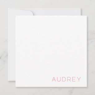 Name der Minimalistischen Personalisierten Monogra Mitteilungskarte