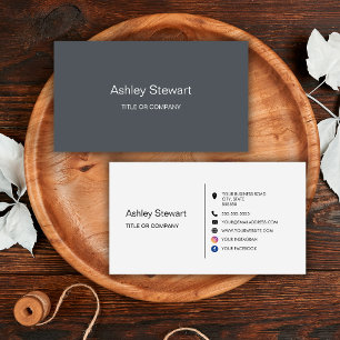 Name der Minimalistischen Social-Media-Website Visitenkarte