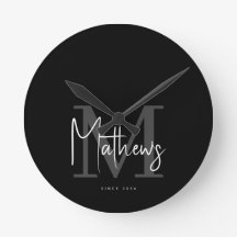 Name der modernen schwarzen Karkohle-Monogramm-Fam