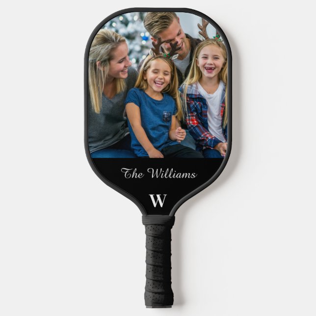 Name der Monogram-Familie für die personalisierte  Pickleball Schläger (Vorderseite)