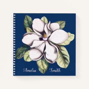 Name der Monogramm-Blume Magnolia Notizbuch