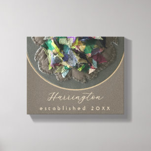 Name der Monogramm festgelegt Jahr Abstrakt Boho B Leinwanddruck