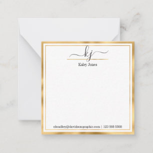 Name der Monogramm   Vom Schreibtisch der Karte