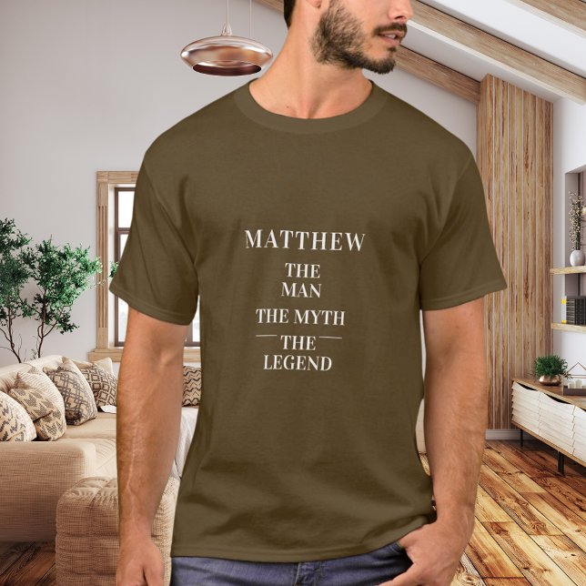 Name der Mythos-Legende braun T-Shirt (Von Creator hochgeladen)