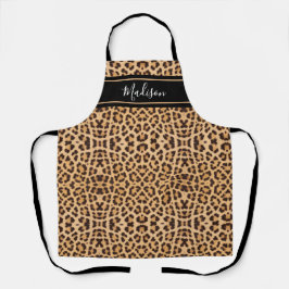 Name der neuen Leopard Animal Print Monogram Schürze