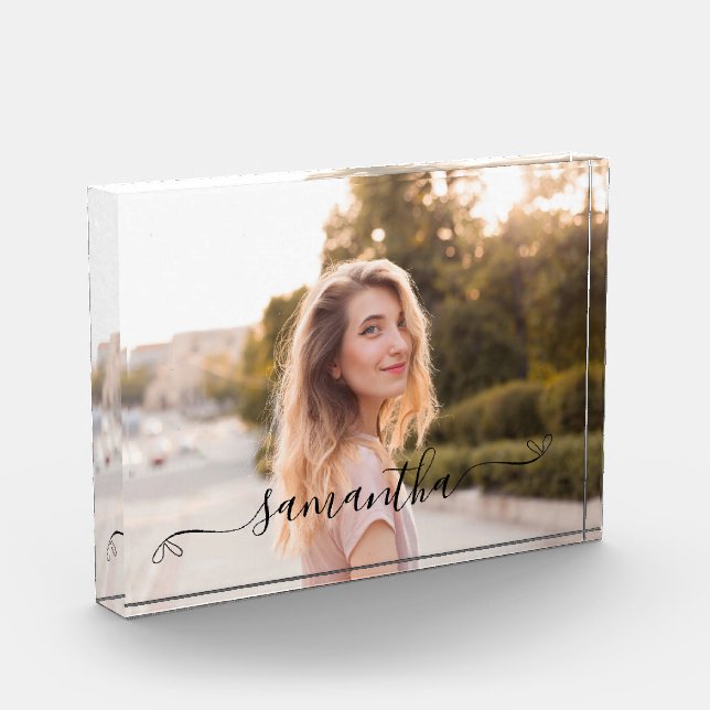 Name der niedlichen Bow-Signatur Fotoblock (Links)