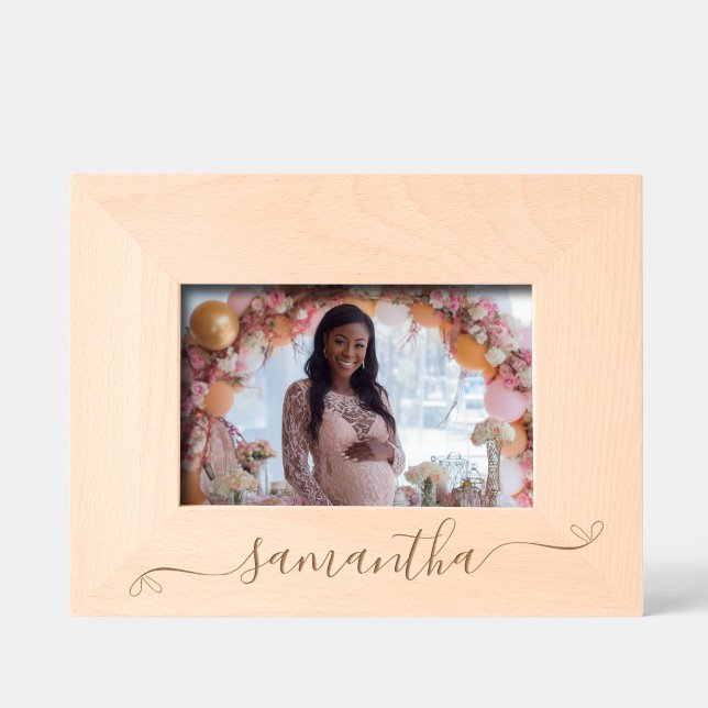 Name der niedlichen Bow-Signatur Geätzte Rahmen (Cute Bow Signature Name Engraved Frames)