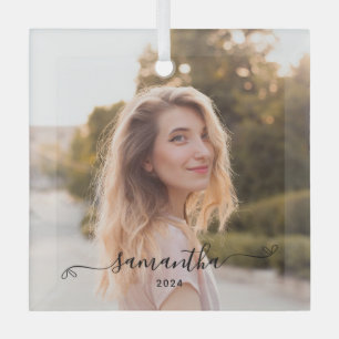 Name der niedlichen Bow-Signatur Ornament Aus Glas