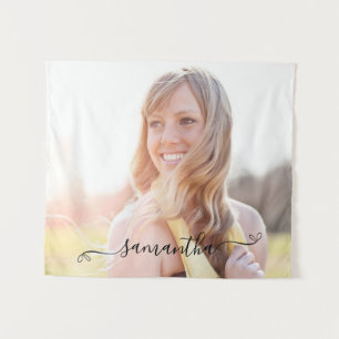 Name der niedlichen Bow-Signatur Wandteppich