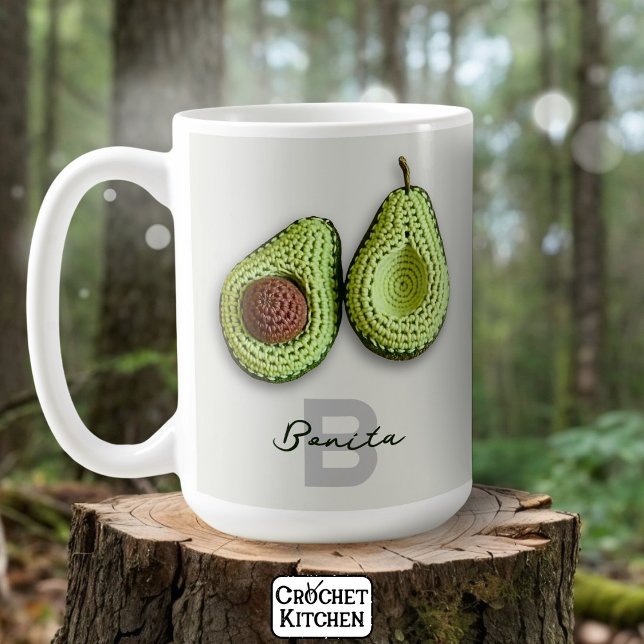 Name der niedlichen Cotgecore Crochet Avocado Mono Kaffeetasse (Von Creator hochgeladen)