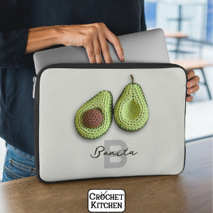Name der niedlichen Cotgecore Crochet Avocado Mono Laptopschutzhülle