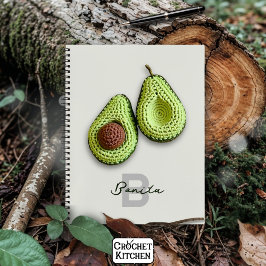 Name der niedlichen Cotgecore Crochet Avocado Mono Notizbuch