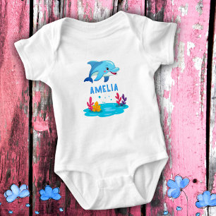Name der niedlichen Delphintiere Baby Strampler