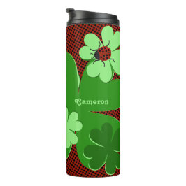 Name der niedlichen Lady Bug & Clover Leaf Thermosbecher