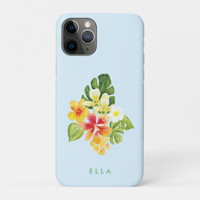 Name der niedlichen tropischen Blume Case-Mate iPhone Hülle (Rückseite)