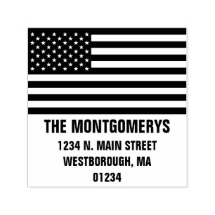 Name der Patriotic American Flag-Familie Permastempel