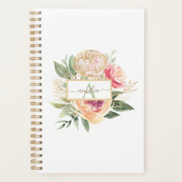 Name der Peony Bloom Monogram Planer