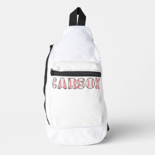 Name der personalisierten Baseball-Buchstaben Crossbody Bag
