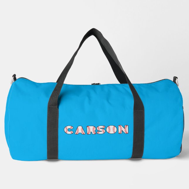 Name der personalisierten Baseball-Buchstaben Duffle Bag (Vorderseite)