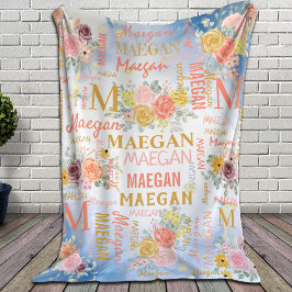 Name der Personalisierten Blütenkollektion Fleecedecke