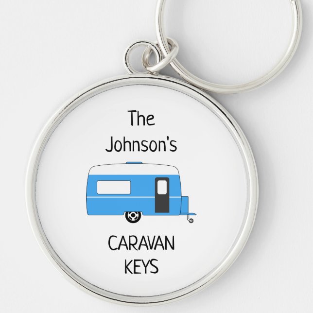 Name der personalisierten Caravan Keys Schlüsselanhänger (Vorne)