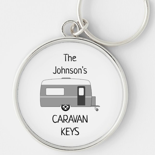 Name der personalisierten Caravan Keys Schlüsselanhänger (Vorne)