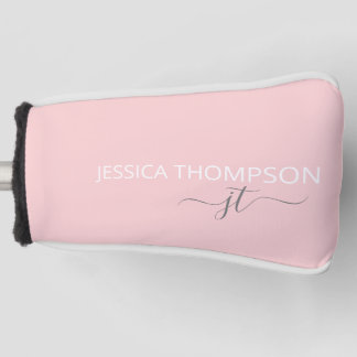 Name der personalisierten Girl Blush Pink Chic Mon Golf Headcover