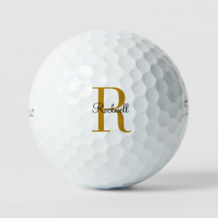Name der personalisierten Goldmonogramm-Bezeichnun Golfball