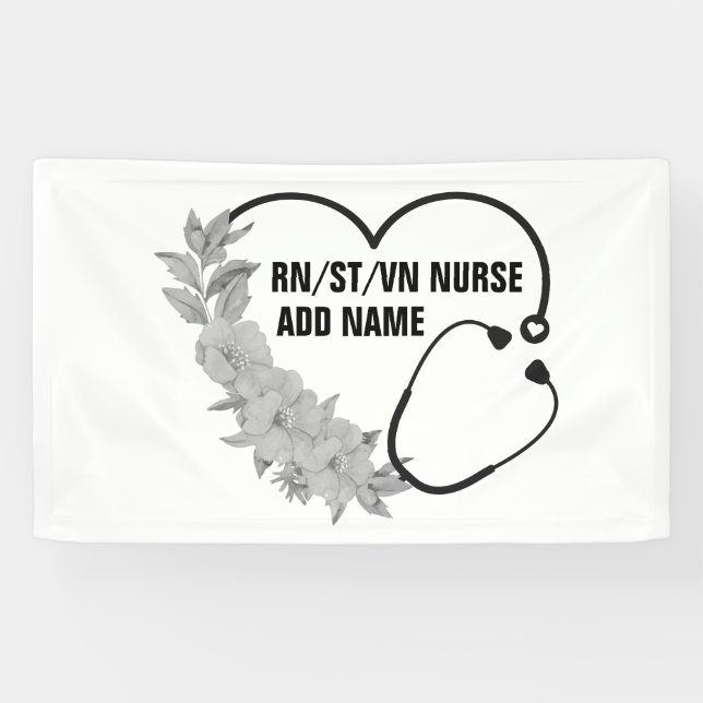 Name der personalisierten Krankenschwester Banner (Horizontal)