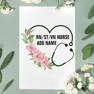 Name der personalisierten Krankenschwester Briefpapier