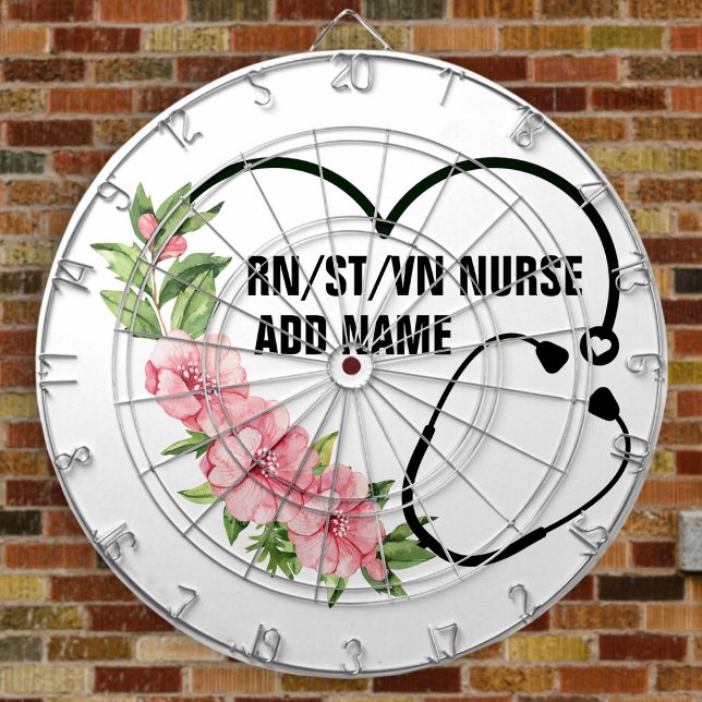 Name der personalisierten Krankenschwester Dartscheibe (Von Creator hochgeladen)