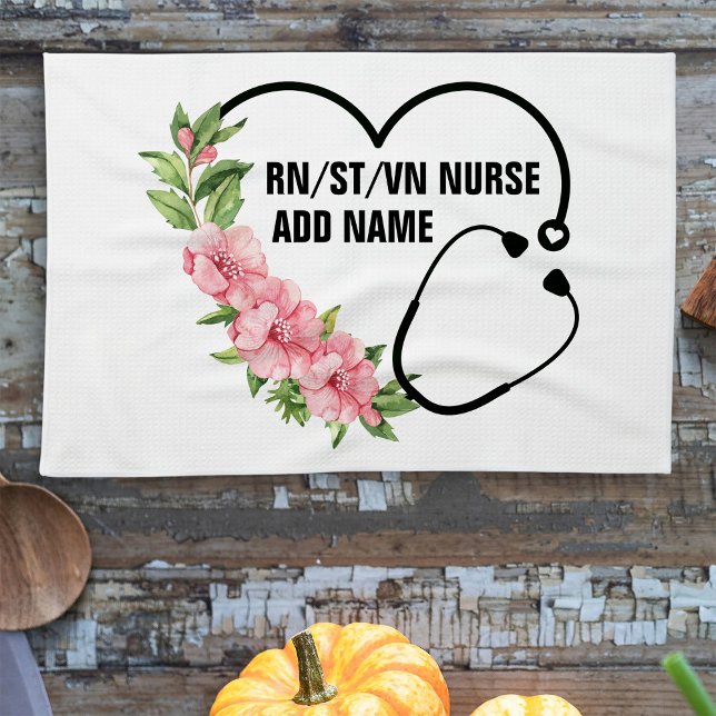 Name der personalisierten Krankenschwester Geschirrtuch (Von Creator hochgeladen)