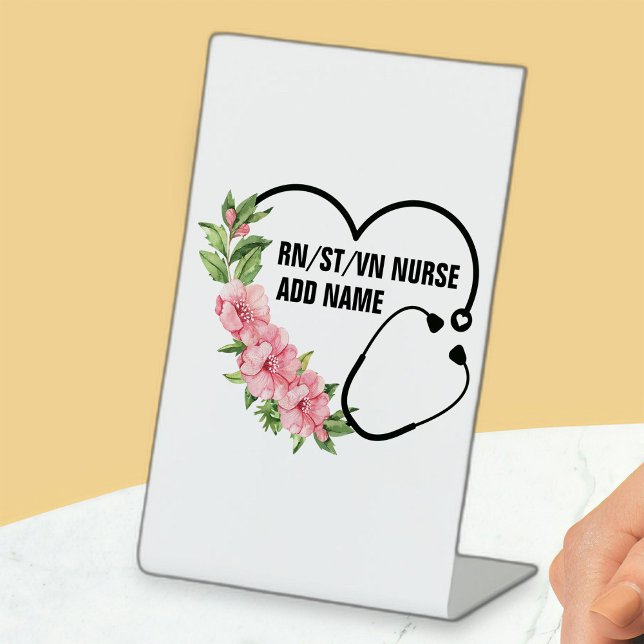 Name der personalisierten Krankenschwester Sockelschild (Von Creator hochgeladen)