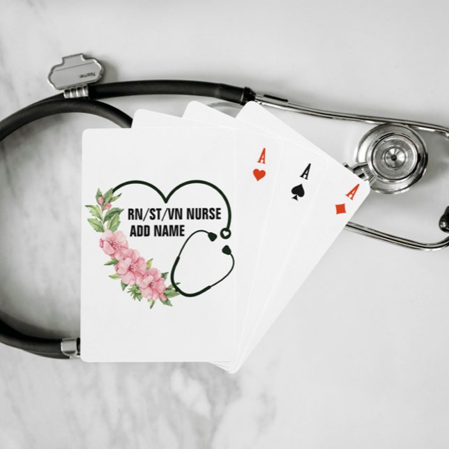 Name der personalisierten Krankenschwester Spielkarten (Von Creator hochgeladen)