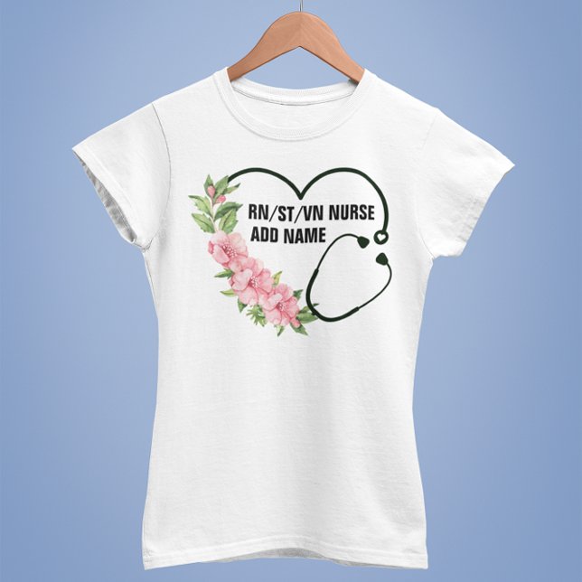 Name der personalisierten Krankenschwester T-Shirt (Von Creator hochgeladen)